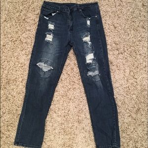 Rue 21 Skinny Supreme Flex torn jeans